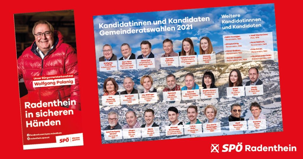 Wolfgang Polanig und sein SP&Ouml; Team f&uuml;r Radenthein