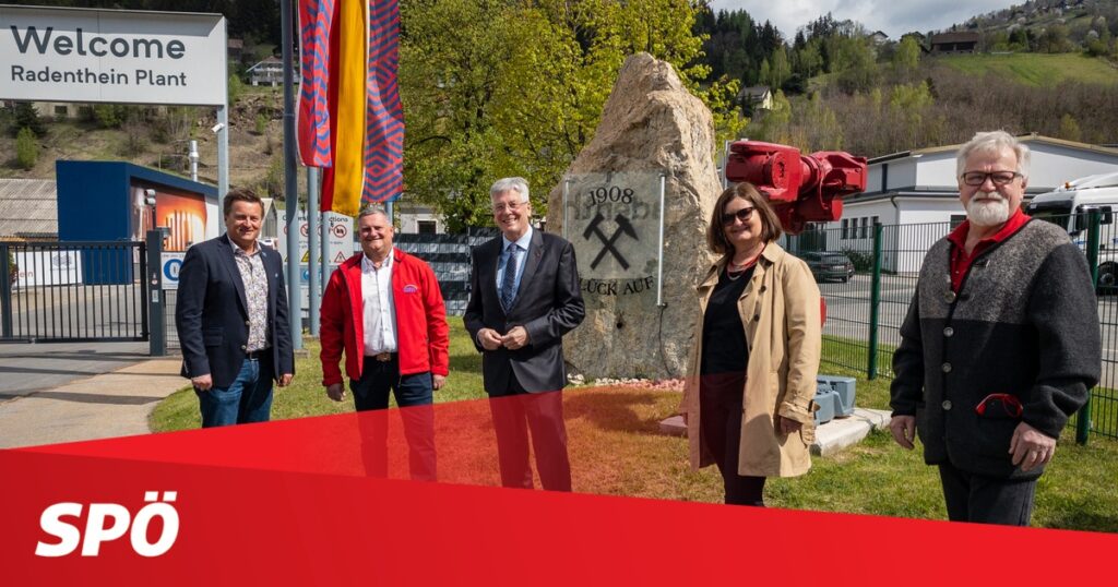 Landeshauptmann Peter Kaiser feuert neuen Tunnelofen in der RHI Magnesita an