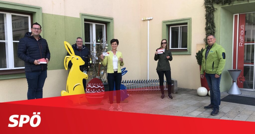Gewinn&uuml;bergabe vom Oster-Gewinnspiel der SP&Ouml; Radenthein